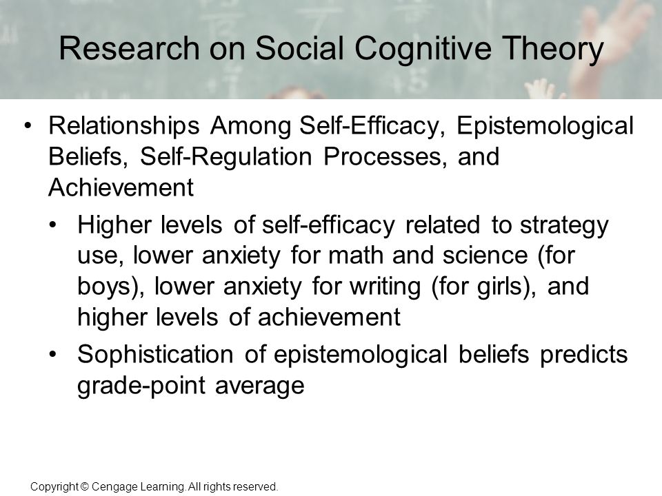 Social cognitive theory on self regulation